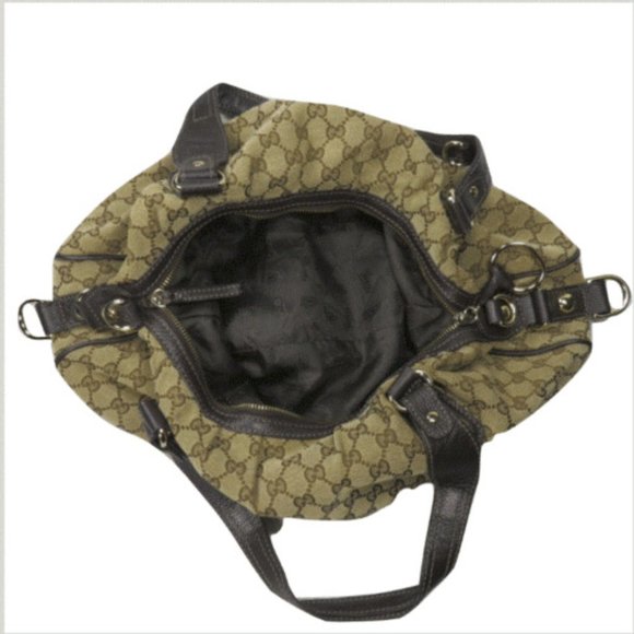 GUCCI Womens Sukey Handbag Bag Tote Purse Guccissima Logo Italy Monogram Vintage - Picture 7 of 14